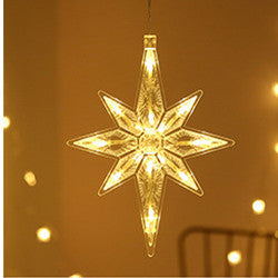 Twinkling Star Curtain Lights – Warm LED Christmas Decor