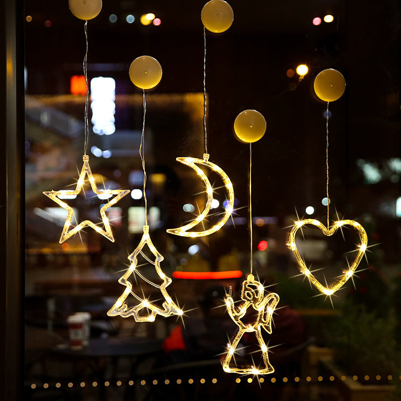 Twinkling Star Curtain Lights – Warm LED Christmas Decor