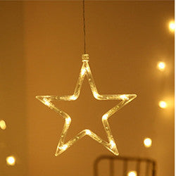 Twinkling Star Curtain Lights – Warm LED Christmas Decor