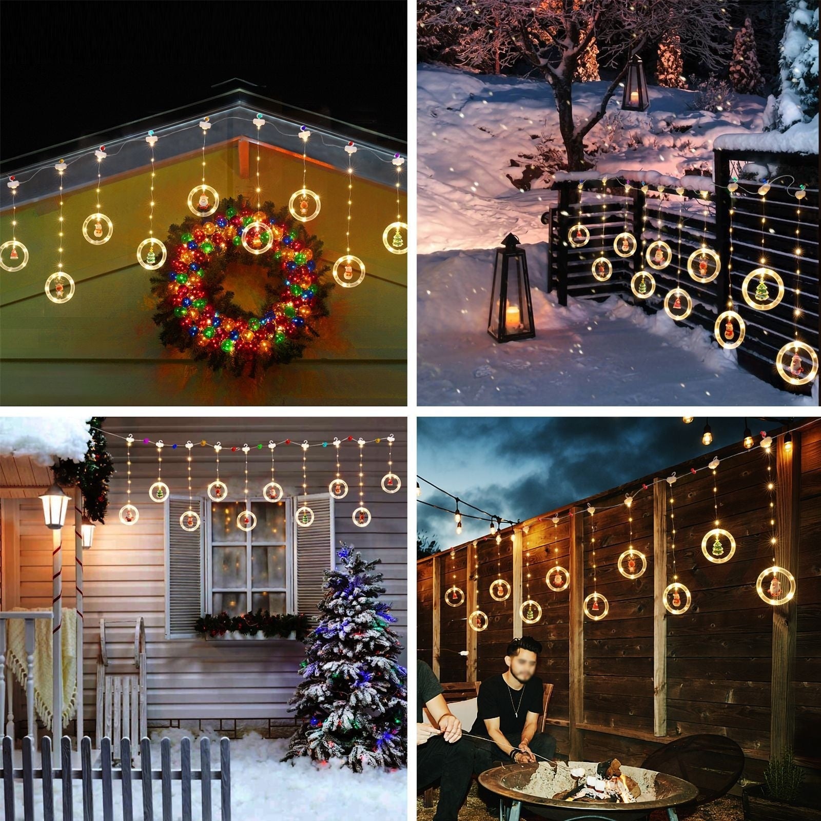 Magical christmas LED Curtain Lights for Cozy Rooms