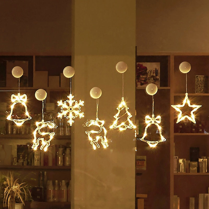 Twinkling Star Curtain Lights – Warm LED Christmas Decor